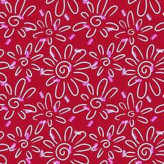 Floral seamless flower pattern for fabrics and textiles and packaging and gifts and cards and linens and kids