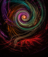 fractal spiral swirl arrangement