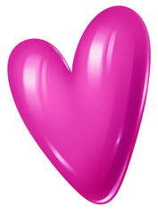 Illustration of a bright purple heart
