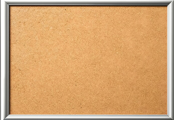 Leere Mockup Pinwand aus Kork mit silberenem Rahmen
