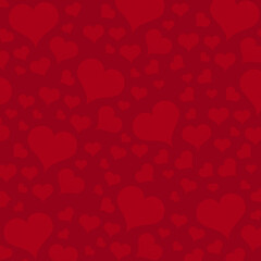 Hearts seamless pattern. Repeating love background. Repeated scattered hearts for design prints.