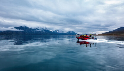 Scenic View of NY Alesund, Spitsbergen, Norway