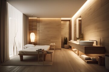 Fototapeta premium example of a Massafe spa room. Generative AI