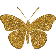 Gold Glitter Butterfly