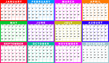 Calendar Schedule Days Dates Months Weeks Appointments 3d Illustration