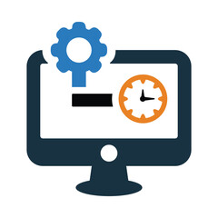 gear, work tools, meter, maintenance meter icon