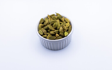 Cardamom seeds in a bowl