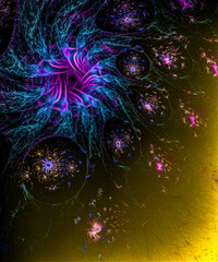 abstract fractal galaxies background