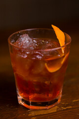 glass of cola with ice