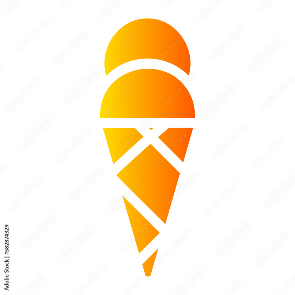 Poster ice cream cone icon