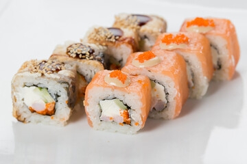 sushi on a white plate