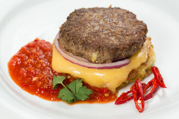 steak with vegetables