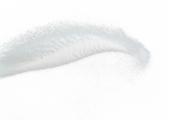 Million of white sand explosion, Photo image of falling down shower snow, heavy snows storm flying. Freeze shot on black background isolated overlay. Tiny Fine Salt sands as particle science