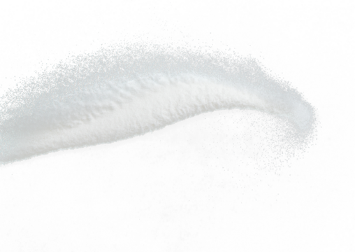 Million of white sand explosion, Photo image of falling down shower snow, heavy snows storm flying. Freeze shot on black background isolated overlay. Tiny Fine Salt sands as particle science