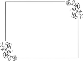 Rectangle floral frame element
