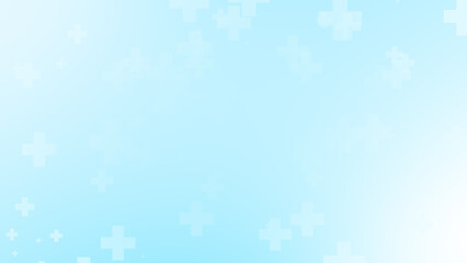 Abstract white blue green colors cross pattern healthcare background.