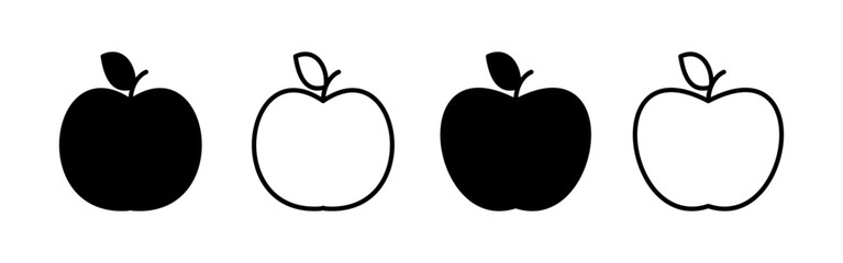 Apple icon vector for web and mobile app. Apple sign and symbols for web design.