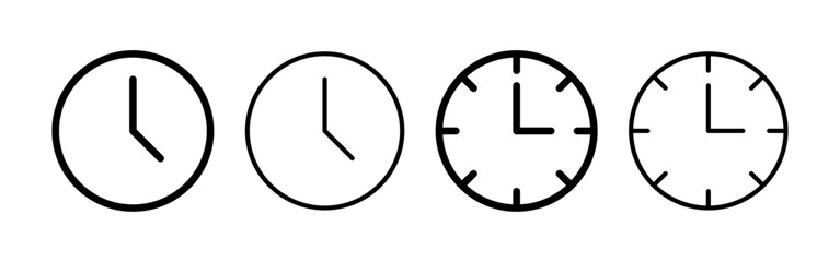 Clock icon vector for web and mobile app. Time sign and symbol. watch icon