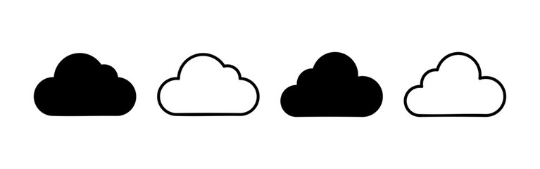 Cloud icon vector for web and mobile app. cloud sign and symbol