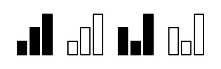 Growing graph Icon vector for web and mobile app. Chart sign and symbol. diagram icon