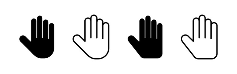 Hand icon vector for web and mobile app. hand sign and symbol. hand gesture