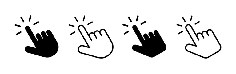 Hand click icon vector for web and mobile app. pointer sign and symbol. hand cursor icon