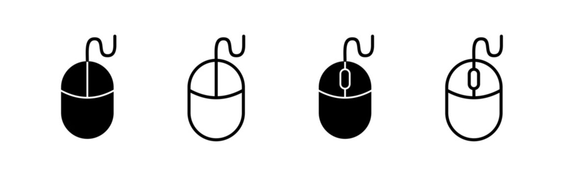 Mouse icon vector for web and mobile app. click sign and symbol. pointer icon vector.