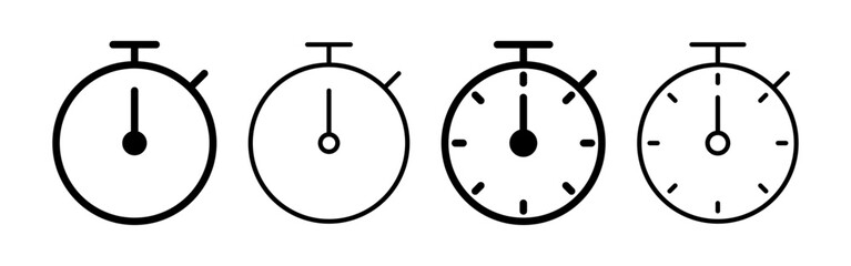 stopwatch icon vector for web and mobile app. Timer sign and symbol. Countdown icon. Period of time