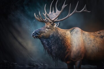 Beyond Belief - Capturing the Majesty of a Fabulous Wild Elk Generative AI