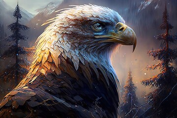 Beyond Imagination and Wonderfully Realized: Inspirational Fantasy Eagle Picture Generative AI