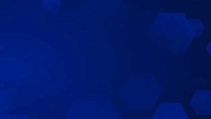 Abstract blue hexagon geometric pattern technology background.