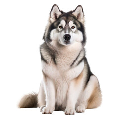 Fototapeta premium Alaskan Malamute dog on transparent background