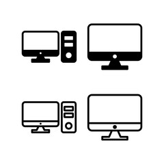 Computer icon vector illustration. computer monitor sign and symbol