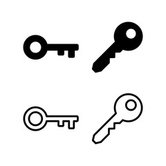 Key icon vector illustration. Key sign and symbol.