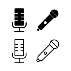 Microphone icon vector illustration. karaoke sign and symbol