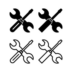 Repair tools icon vector illustration. tool sign and symbol. setting icon. Wrench and screwdriver. Service