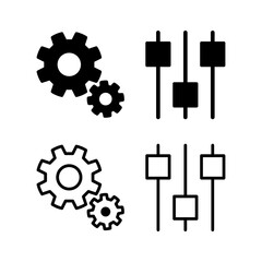 setting Icon vector illustration. Cog settings sign and symbol. Gear Sign