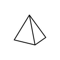 Pyramid vector icon, triangle flat vector illustration for web site or mobile app.eps