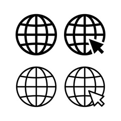 Fototapeta premium Web icon vector illustration. go to web sign and symbol. web click icon. Global search icon