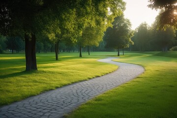 Fototapeta premium A day in the park - Illustration created with generative ai