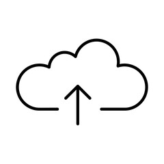 Upload vector icon flat illustration on white background..eps