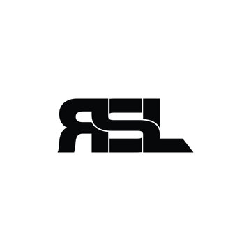 RSL letter monogram logo design vector