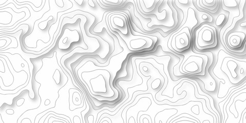 Topographic map. Geographic mountain relief. Abstract lines background. Contour maps. Vector illustration, Topo contour map on white background, Topographic contour lines vector map seamless pattern.