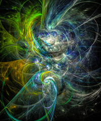 abstract fractal tempest background with space