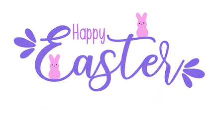Speckled Textured Happy Easter Greeting Typography
