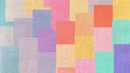 Cute colorful texture with geometric squares background