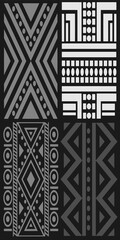 tribal painted geometric abstract theme