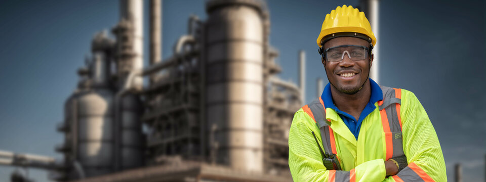 An Industry Worker Portrait At Workplace, Exceptional Industrial Job Occupation