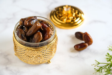 kurma or dates fruit in jal