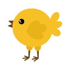 Illustration cartoon cute chicken. The symbol of the chicken for Easter